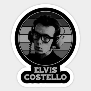 retro Elvis Costello Sticker